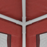 Party Tent with 10 Mesh Sidewalls Red 3x12 m HDPE 319250