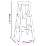 3 Piece Garden Bar Set Solid Wood Acacia 3154388