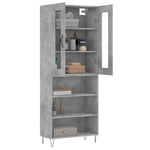 Highboard Concrete Grey 69.5x34x180 cm Engineered Wood 3198757
