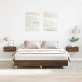 Bed Frame No Mattress Brown Oak 150x200 cm King Size Engineered Wood 3328714