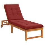 Sunlounger Cushion GEMERT 100% Polyester Wine Red 947368