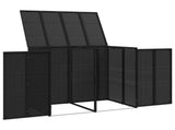 Box Garbage Bin Box 2 pcs Black 130 x 80 x 115 cm Polyethylene 42008242