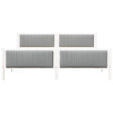 Bed frame White and light grey 200 x 200 cm Solid pine wood 3394302