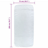 Beach Towels 2 pcs White 75x200 cm Fabric 400 GSM 362670