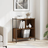 Bookcase Brown Oak 72x28x77.5 cm Engineered Wood 838882