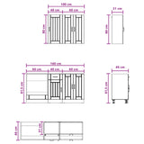 Kitchen Unit LUCCA 5 pcs High Gloss White Engineered Wood 3438259