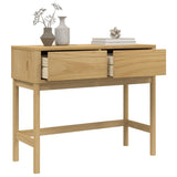 Console Table "FLORO" Wax Brown 89,5x36,5x73 cm Solid Wood Pine 374020