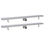 Linear Shower Drain 2 pcs Bubble 1030x140 mm Stainless Steel 275970