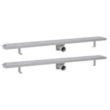 Linear Shower Drain 2 pcs Bubble 1030x140 mm Stainless Steel 275970