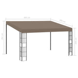 Wall-mounted Gazebo 4x3 m Taupe Fabric 312261