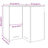 Hanging Corner Cabinet Lyon Artisan Oak 57x57x60 cm Engineered Wood 856123