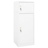 Saddle Cabinet White 53x53x140 cm Steel 339599