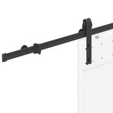 Sliding Door Hardware Kit 200 cm Steel Black 4009749