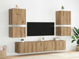 TV Wall Cabinets 2 pcs Artisan Oak 40.5x30x40cm Engineered Wood 882936