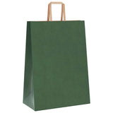 Paper Bags 250 pcs with Handles Green 32x17x44 cm 4101958