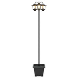 3-Head Lamp Post with Planter Black 32 x 32 x 188 cm 42042694