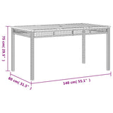 7 Piece Garden Dining Set with Cushions Grey Poly Rattan 3213572