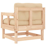 Garden Chairs with Cushions 2 pcs Solid Wood Pine 825443