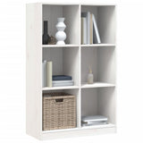 Bookcase White 70x33x110 cm Solid Wood Pine 836142