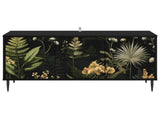 TV Cabinet RHENEN 102 x 33 x 51 cm Black Oak Engineered Wood 8007089