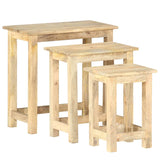 Nesting Tables 3 pcs Solid Mango Wood 287489