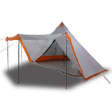 Family Tent Tipi 8-Person Grey and Orange Waterproof 4009447