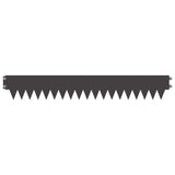 Lawn Edging 20 pcs 103 x 15 cm metal Black 8008239