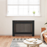 Radiator Cover 2 pcs Black 112 x 19 x 81.5cm Engineered Wood 3403229