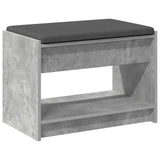 Hall Bench with Cushion Concrete Grey 63 x 38 x 45 cm 891571