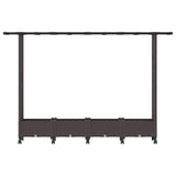 Raised Bed with Trellis and Roof Brown 203 x 40 x 127 cm PP 3423156