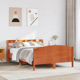Bed Frame without Mattress Wax Brown 135x190 cm Solid Wood Pine 3306977