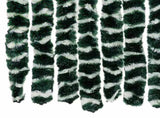 Fly Curtain Green and White 118x220 cm Chenille 4004887