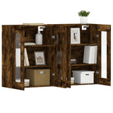 Wall Mounted Cabinets 2 pcs Smoked Oak Engineered Wood 3197910