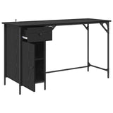 Computer Desk Black Oak 131 x 48 x 75 cm Engineered Wood 882834