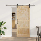 Sliding Door ORKDAL Natural and Black 86 x 198.5 cm 3445564