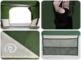 Family Tent with Rainfly Water-resistant tunnel Green 18-Person 42017460