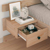 Bed Frame with Headboard Brown 75 x 190 cm Solid Pine Wood 872719