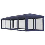 Party Tent with 10 Mesh Sidewalls Blue 3x12 m HDPE 319247