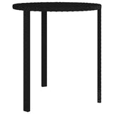 Side Tables 3 pcs Black Poly Rattan 319386