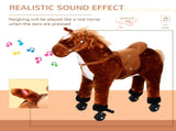 Plush Walking Horse Ride On Toy with Wheels and Realistic Sounds Rocking Horse for Girls Boys 2 T3398P422155