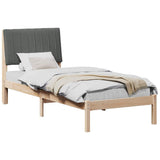 Bed Frame with Headboard Brown 80 x 200 cm Solid Pine Wood 878920