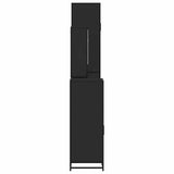 ZNTS 4 Piece Bathroom Furniture Set Black Engineered Wood 3301240