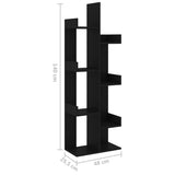 Book Cabinet Black 48x25.5x140 cm Engineered Wood 808910