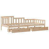 Daybed with Drawers without Mattress 90x200 cm Solid Wood 3302100