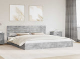 Storage Bed Concrete Grey 180 x 200 cm Engineered Wood 3411551
