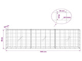 Gabion with 5 mm Wire and 10x10 cm Mesh 150x20x50 cm 3464997