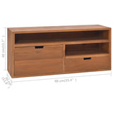 TV Cabinet 90x30x40 cm Solid Teak Wood 326118