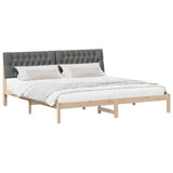 Bed Frame with Upholstered Headboard Brown 200 x 200 cm 3394379
