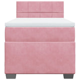 Box Spring Bed with Mattress Pink 80x200 cm Velvet 3286167