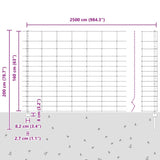 Wild Fence with Posts 25 x 1.6 m 3337137
